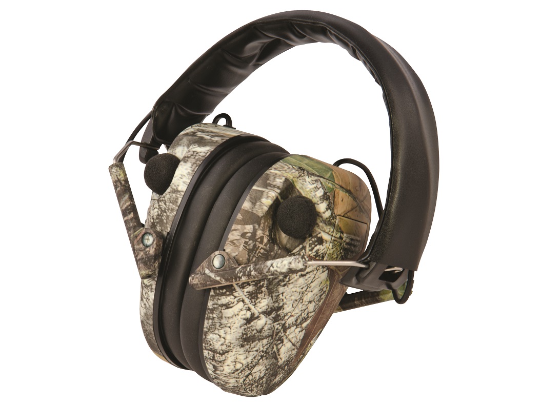 Caldwell E-MAX LOW PROFILE Electronic Stereo Hearing Protection, Mossy Oak BreakUp